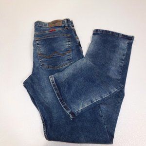 Wrangler Slim Straight men's jeans rinse wash look stretch size 29x32
